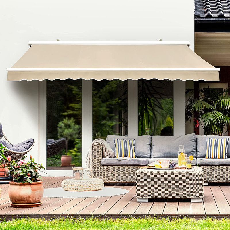 Diensweek 96.45'' W x 78.7'' D Motorized Retractable Patio Awning Wayfair